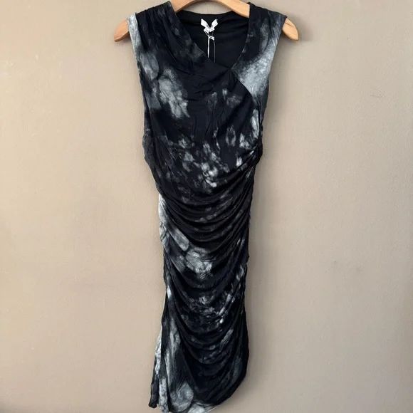 NWT Helmut Lang Skull Tie dye Dress Size M - Picture 2 of 9